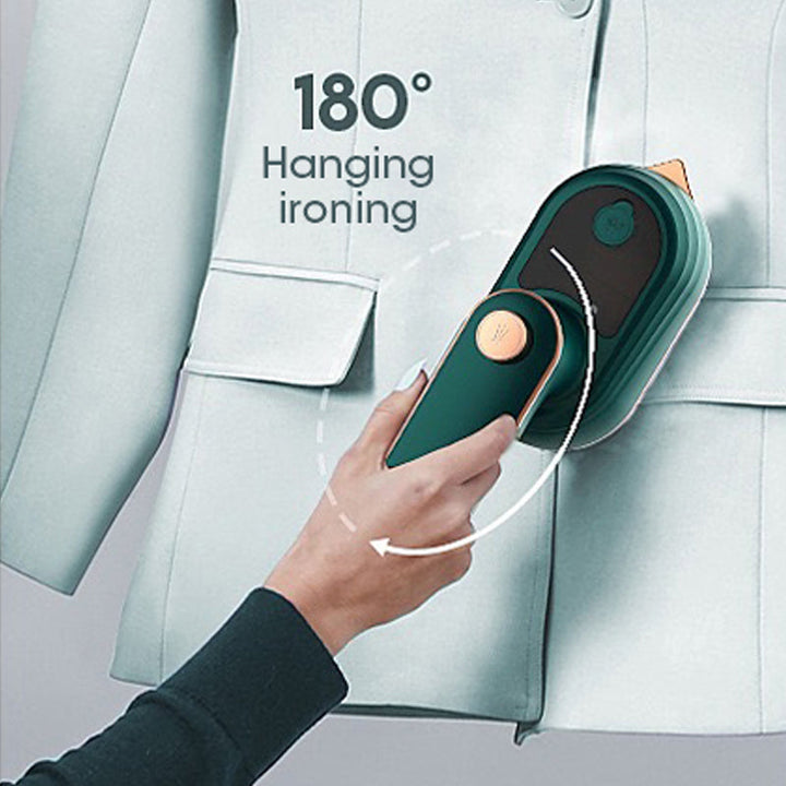 Portable steam iron for garments, featuring fast heat-up for quick wrinkle removal