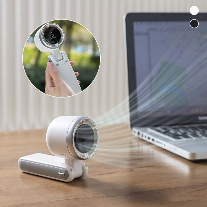 Sleek mini fan, high-speed turbine engine for powerful yet portable personal air