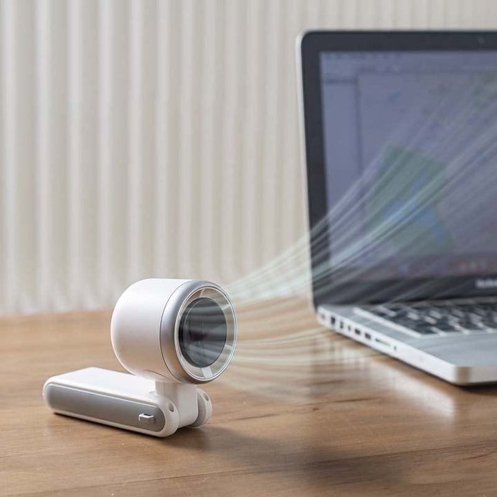 Long-lasting rechargeable portable fan, turbine power for sustained comfort