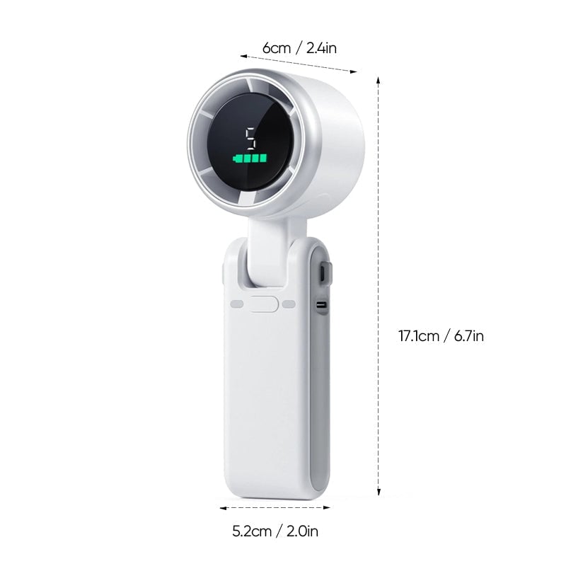 Rechargeable USB fan, high-speed turbine for efficient personal cooling on-the-go