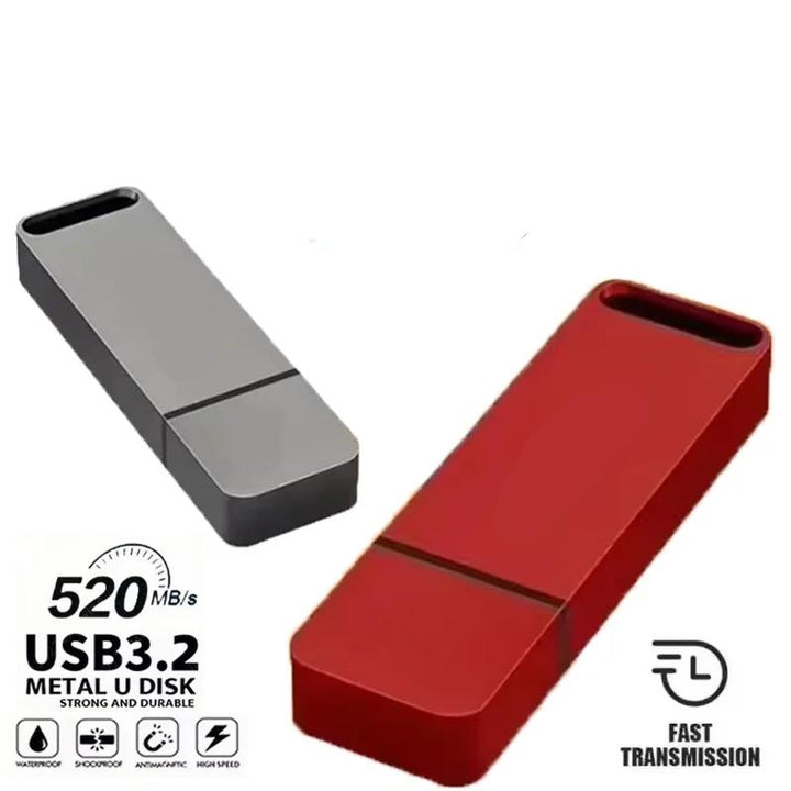 Portable high-speed USB 3.2 external drive for data backup, waterproof & shockproof.
