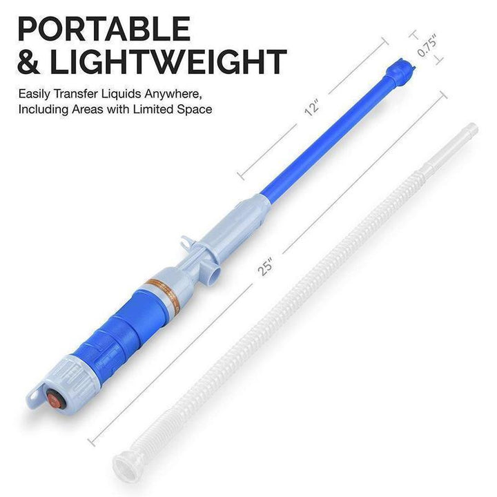 Battery operated liquid transfer pump, designed for easy and efficient fluid siphoning, garage tool