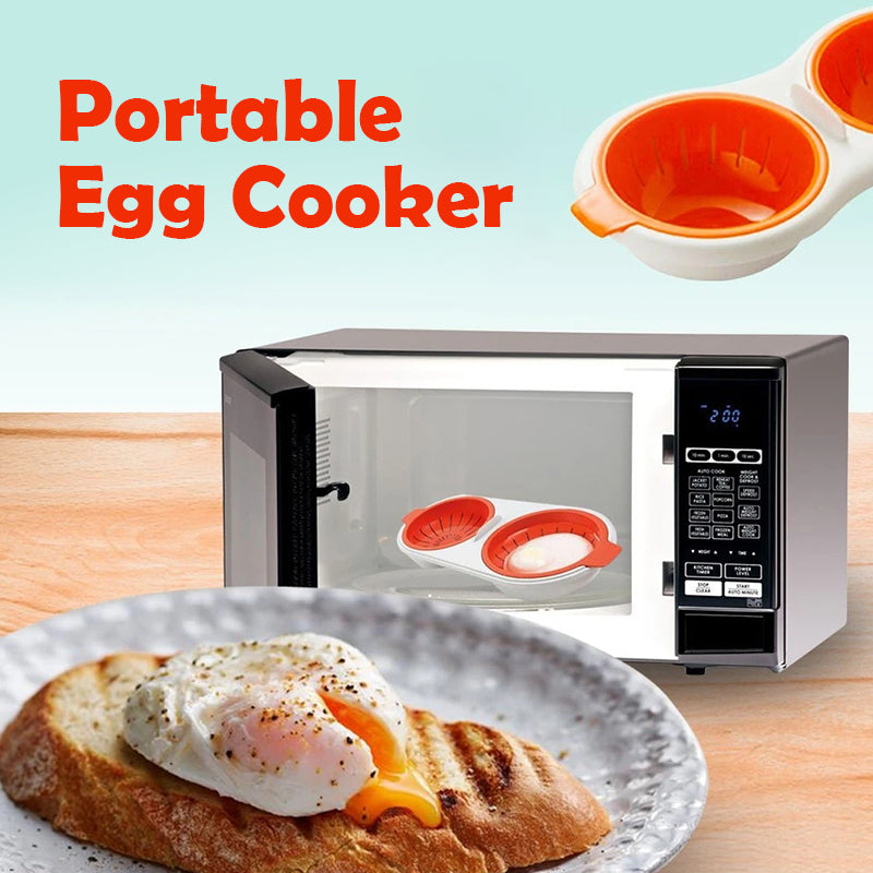 Healthy breakfast solution: portable microwave egg cooker, easy to clean