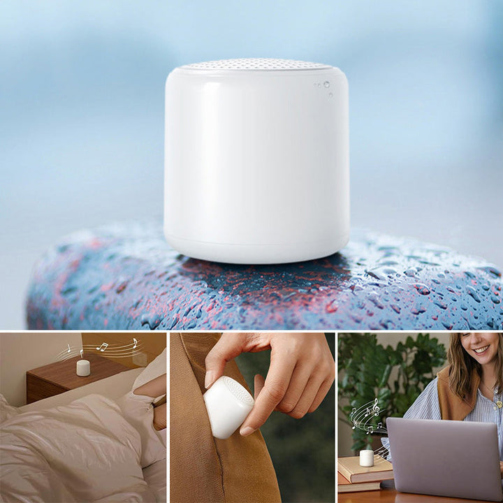 Compact wireless mini speaker, waterproof for poolside, with strong bass & clear audio