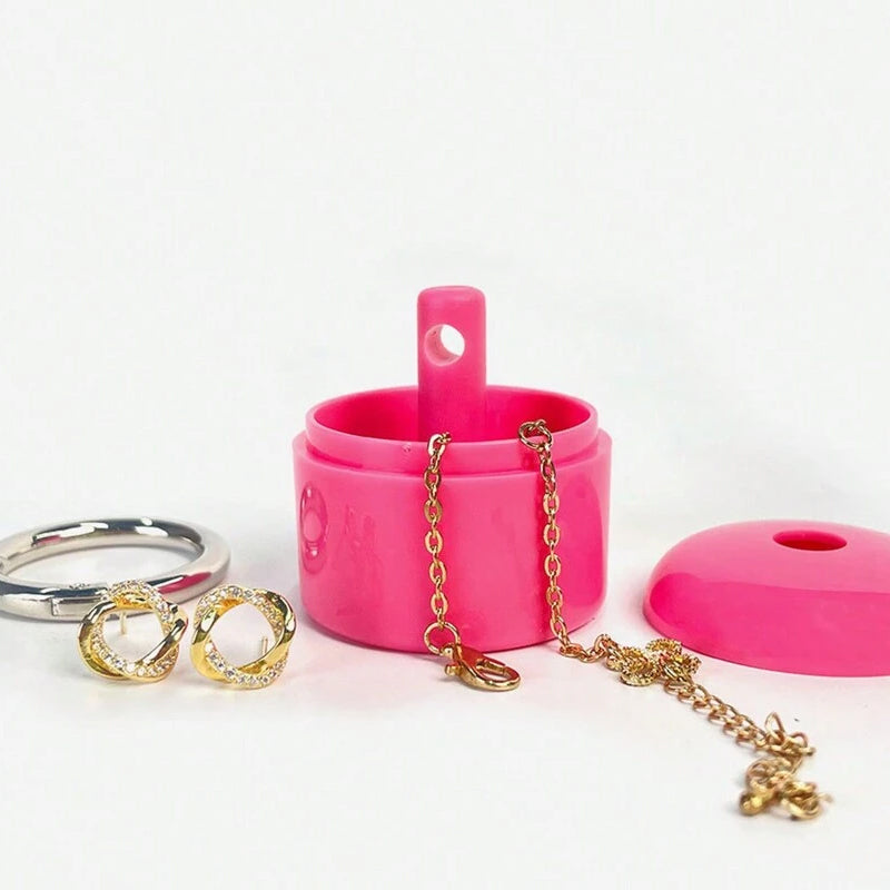 Keychain pill box/jewelry organizer, waterproof design for travel accessories