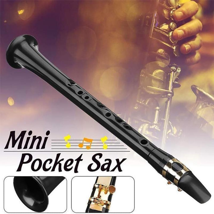 Portable mini pocket saxophone, great musical gift for beginners & kids, made from durable ABS.