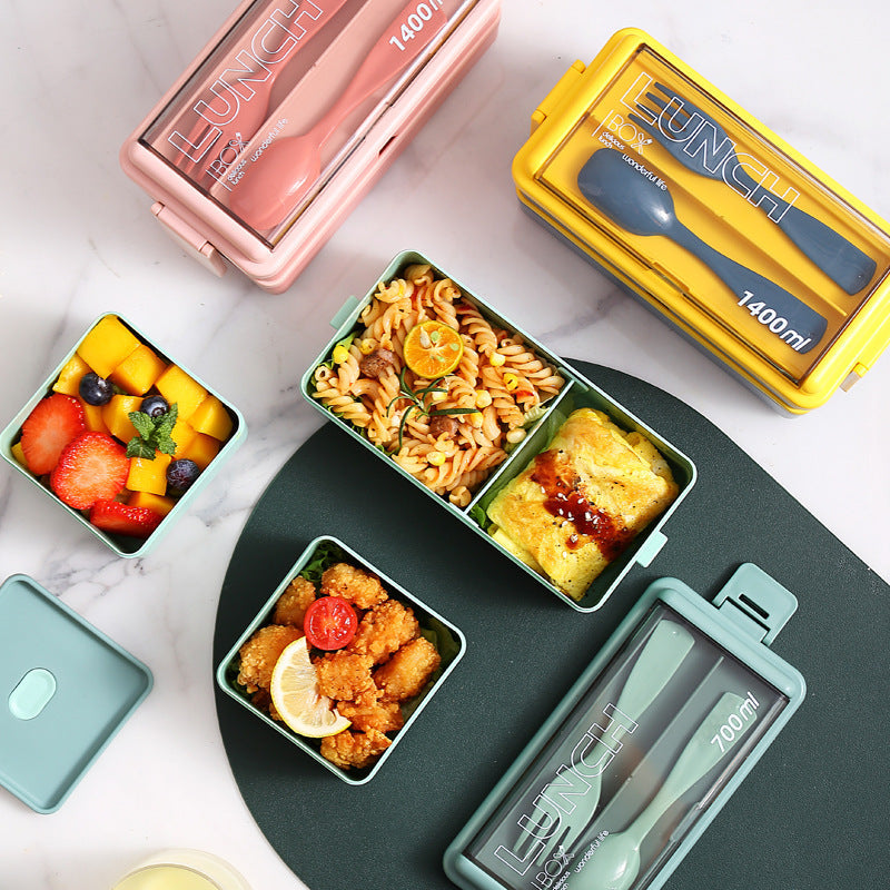 Stackable multi-compartment lunch container for easy storage and portion control