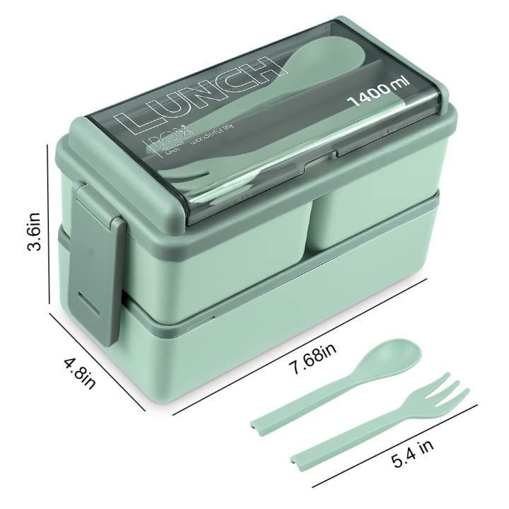 BPA-free portable bento box with smart dividers, a healthy way to pack lunch
