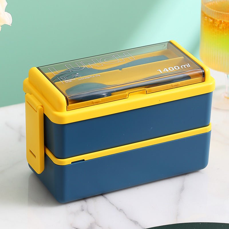 Functional portable lunch box, designed with multiple sections for diverse meal options