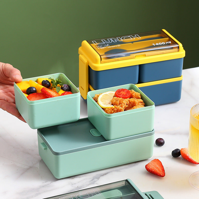Convenient bento-style lunch box, multi-chamber design ensures food stays separate
