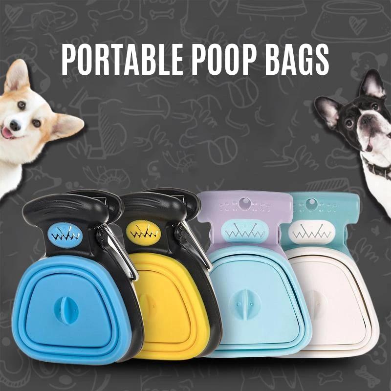 Portable pet waste scooper for dogs, lightweight, with ergonomic handle for easy pick-up