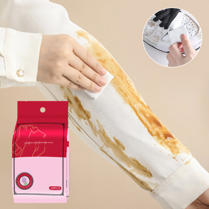 Portable Stain Removal Wet Wipes for clothing, single packet, travel size