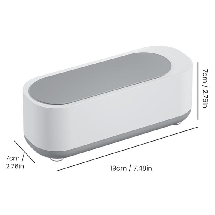 Travel-friendly portable ultrasonic cleaner, perfect for maintaining jewelry and eyeglasses on the go