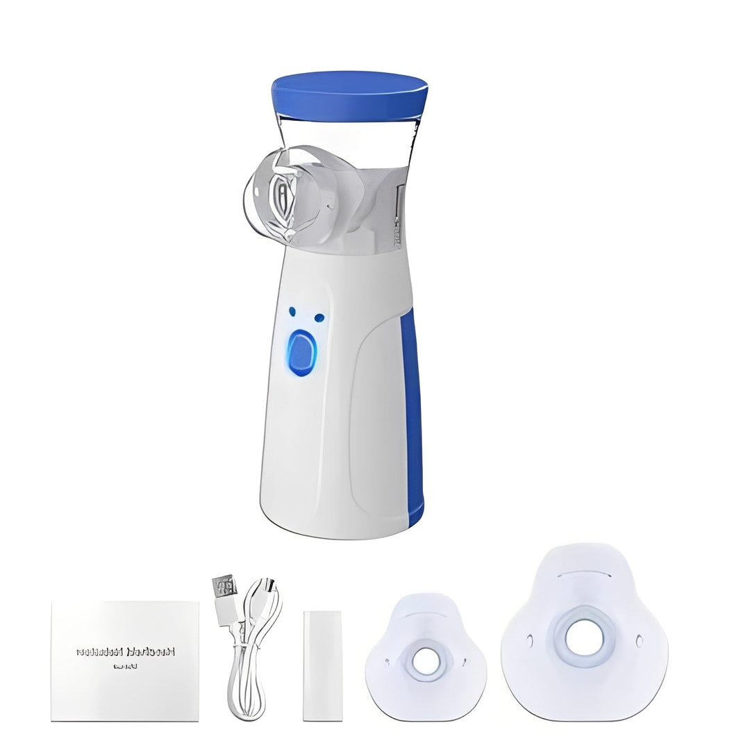 Using portable USB nebulizer for effective respiratory treatment & wellness.