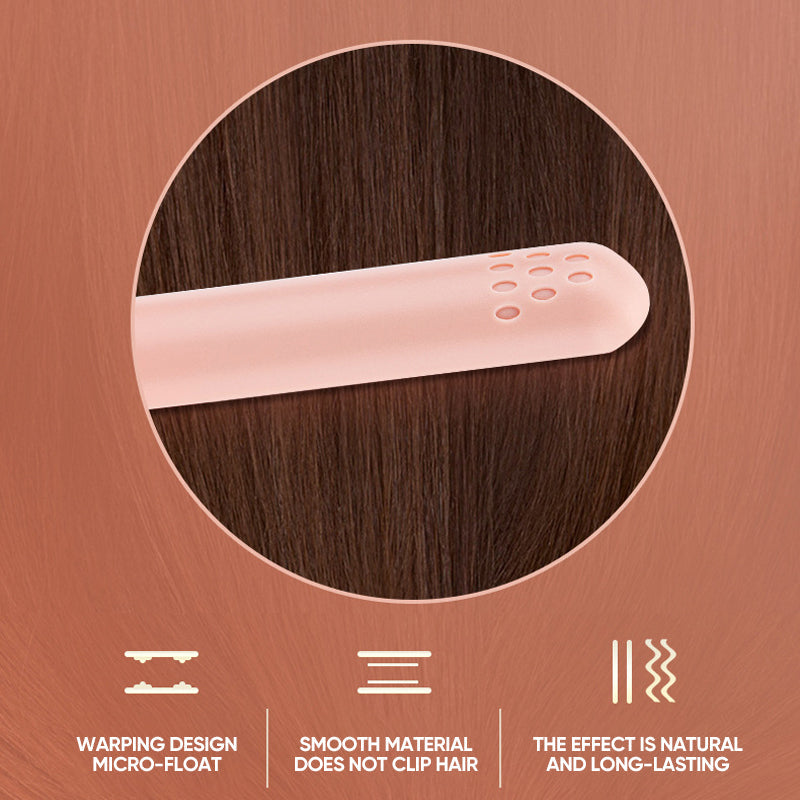 Handheld USB hair straightener and curler, perfect for quick touch-ups and international travel.