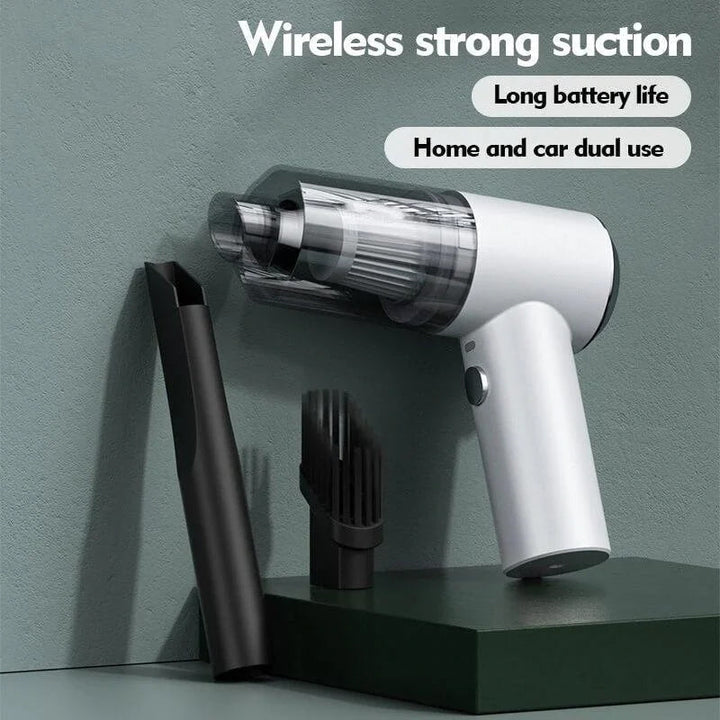 Portable wireless handheld car vacuum cleaner for detailing auto interiors