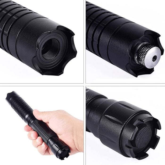 Bright LED flashlight, essential for outdoor adventure, camping, hiking, and emergency situations.