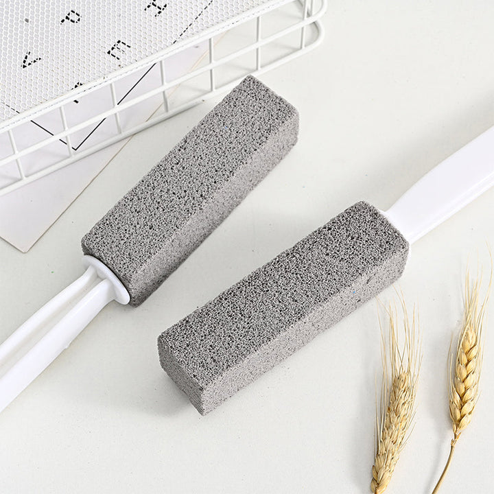 Pumice stone scrubber with a clear view of its abrasive yet gentle cleaning power on surfaces.
