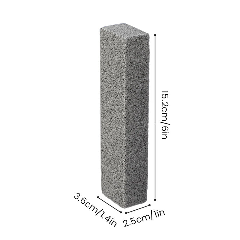 Hand holding a pumice stone scrubber, illustrating its ease of use for deep household cleaning.