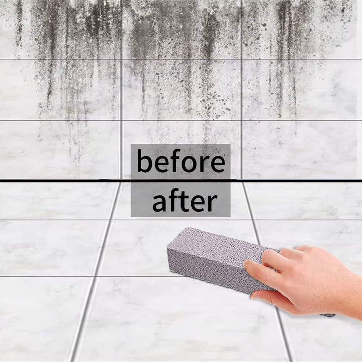 Close-up of a pumice stone scrubber, showcasing its porous texture for effective stain lifting.