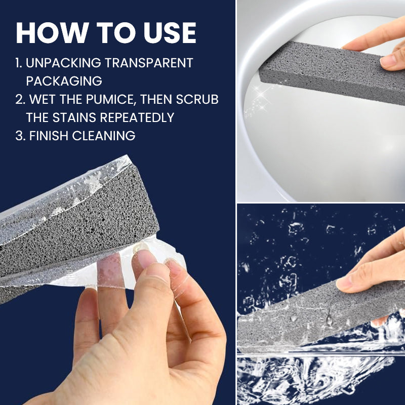 Versatile pumice stone: a powerful stain remover for various surfaces, from porcelain to ceramic.
