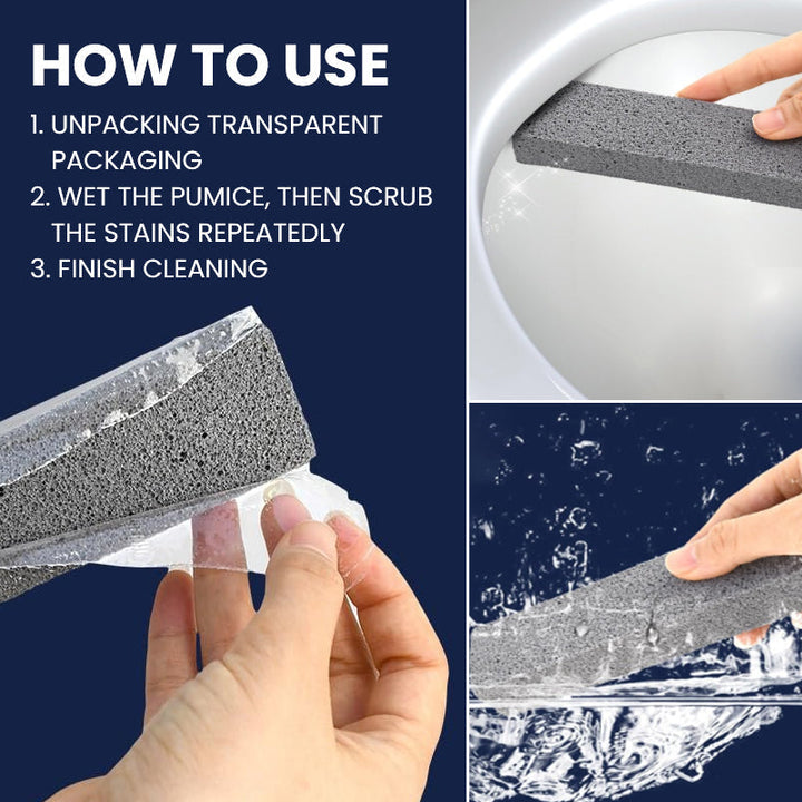 Versatile pumice stone: a powerful stain remover for various surfaces, from porcelain to ceramic.