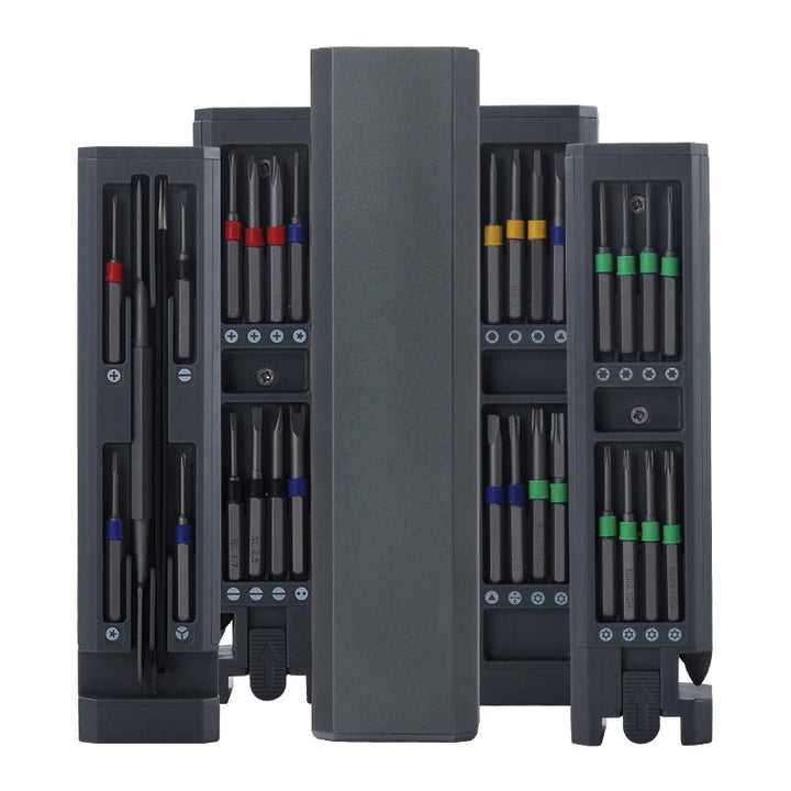 Precision 31-in-1 Screwdriver Set in hand, ready for detailed electronics and small device repair.