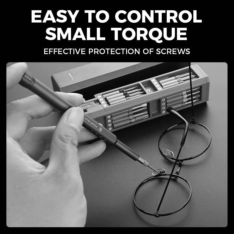 Compact 31-in-1 Precision Screwdriver Set, ideal for DIY tools and electronics repair.
