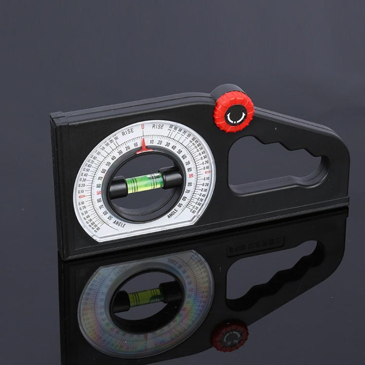 Declinometer measuring instrument for precise angle and slope calculations on job sites
