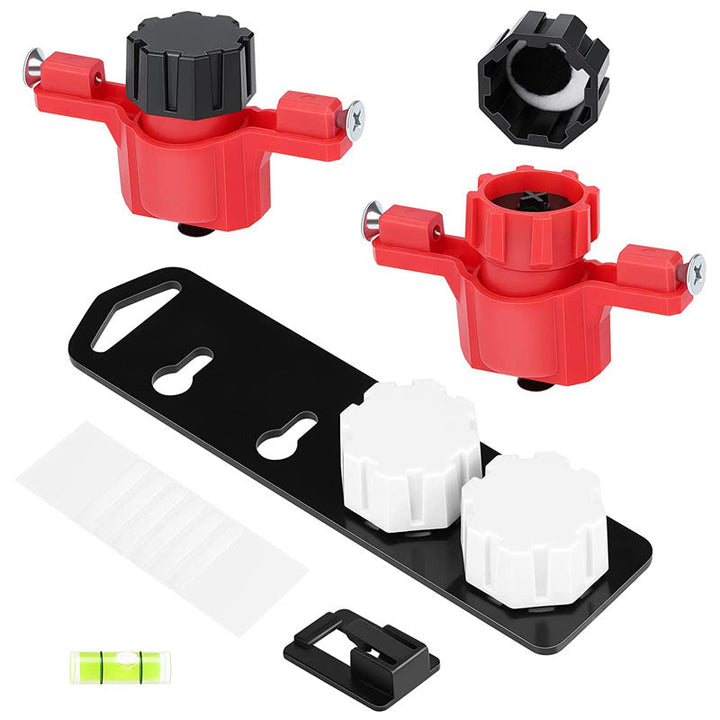 DIY keyhole mounting tool for precise wall hanging and hardware alignment