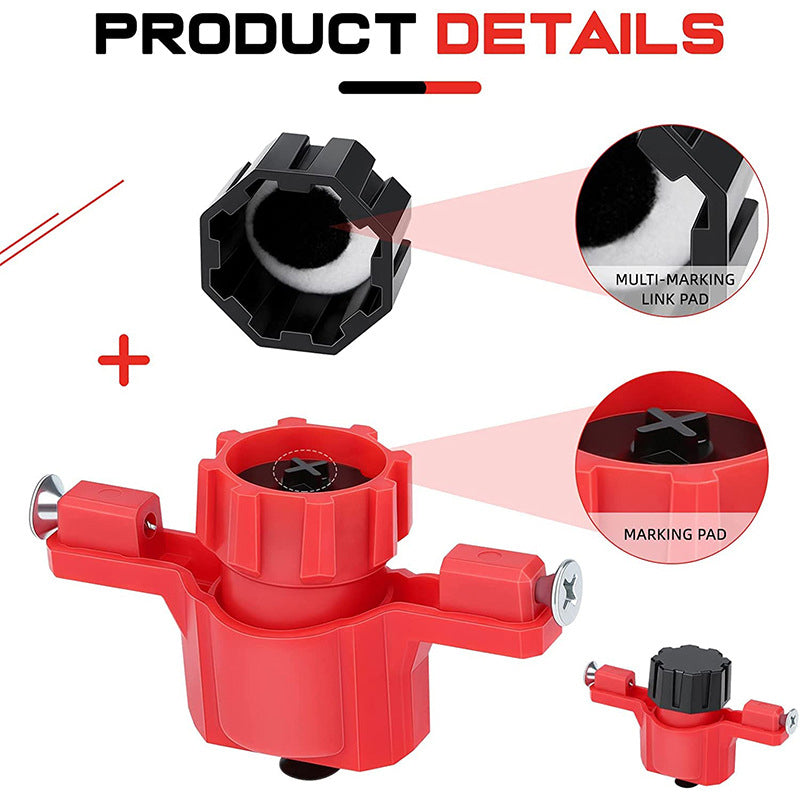 Precision marking tool for keyhole slots, simplifying wall hanging tasks