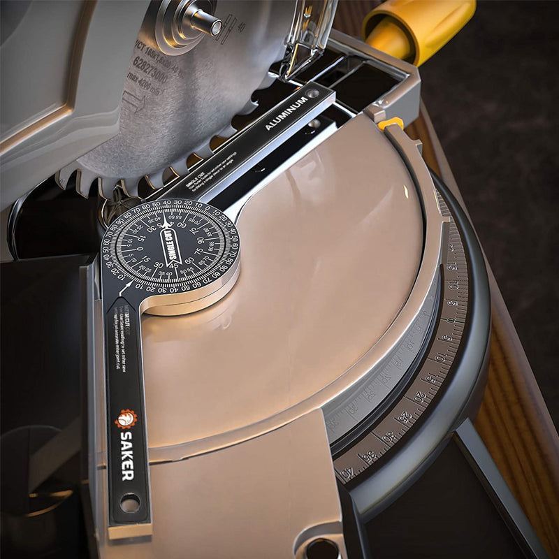 Professional-grade miter saw protractor, perfect for exact angle measurements in woodworking
