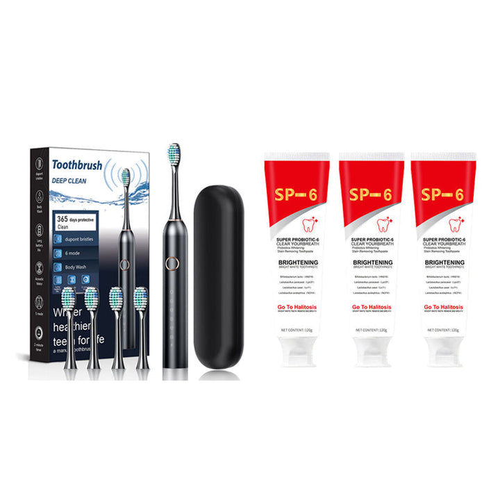Travel-sized probiotic whitening toothpaste, ideal for maintaining oral health on the go.