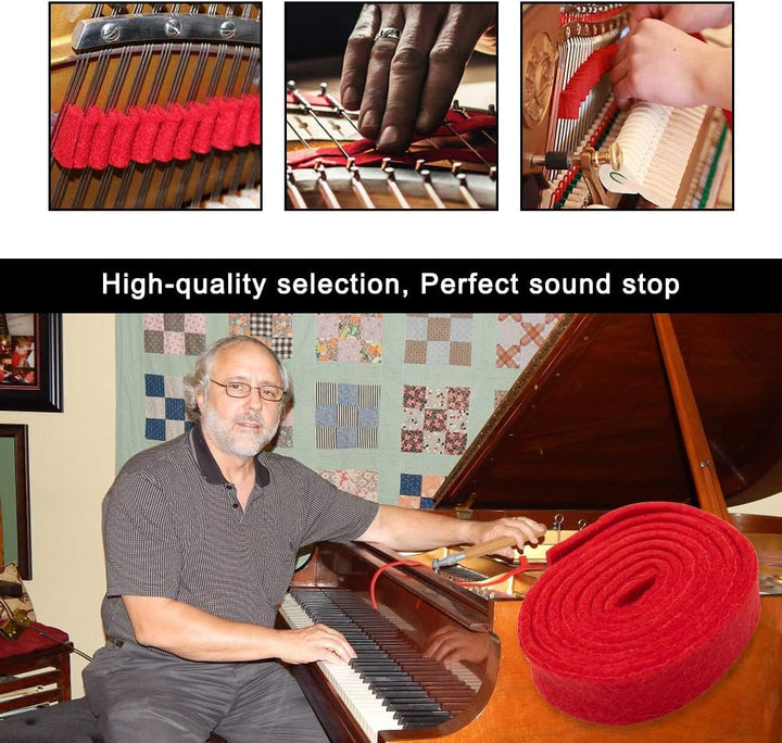 Portable 16-piece piano tuning kit with a sturdy storage case, essential for home piano maintenance.