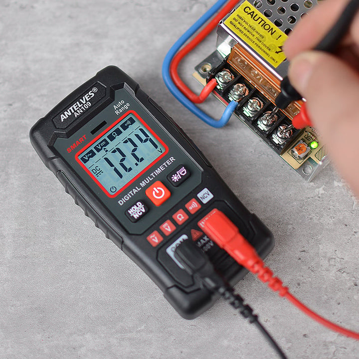 Professional EBTN LCD digital multimeter for accurate electrical testing, featuring auto-ranging.