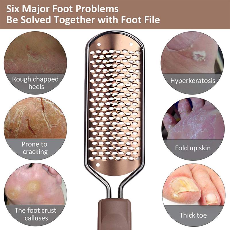 Professional foot file and callus remover for smooth feet, a key pedicure tool for personal care.