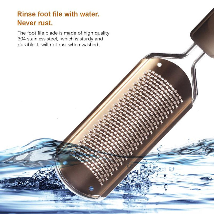 Durable foot file & callus remover, perfect for home pedicures and effective foot skin care.