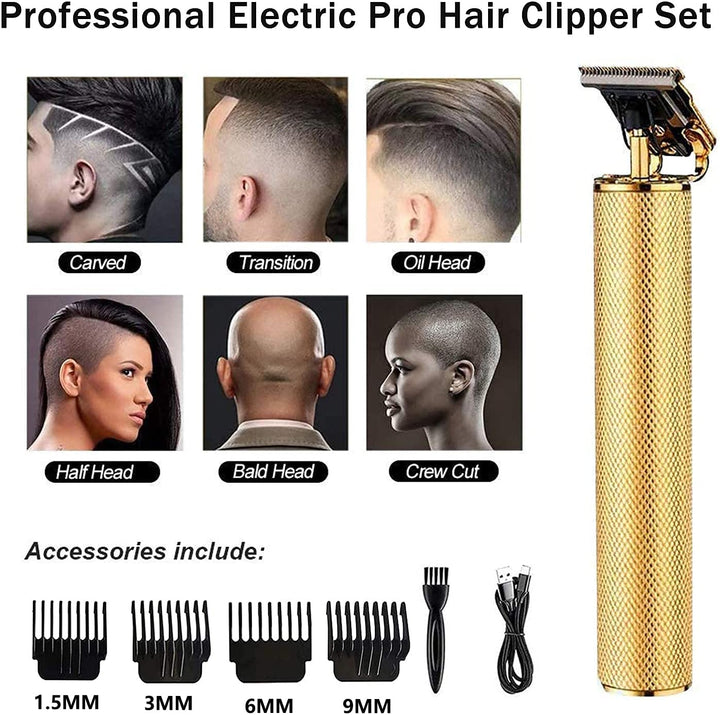 Professional rechargeable men's grooming kit, includes hair and beard trimmer