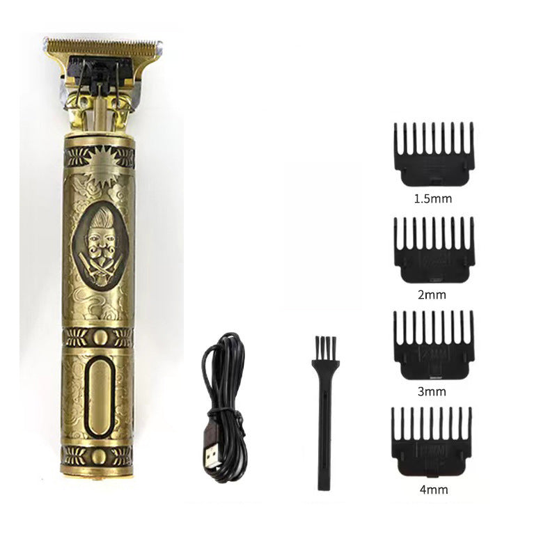 Heavy-duty rechargeable men's trimmer, built for professional hair and beard cutting