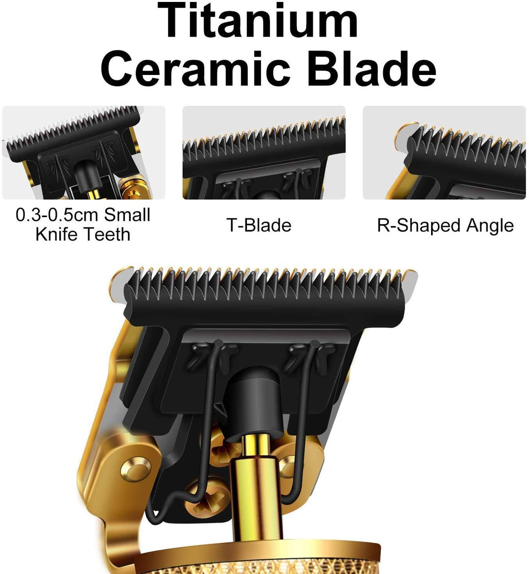 Ergonomic design rechargeable men's trimmer for hair and beard grooming