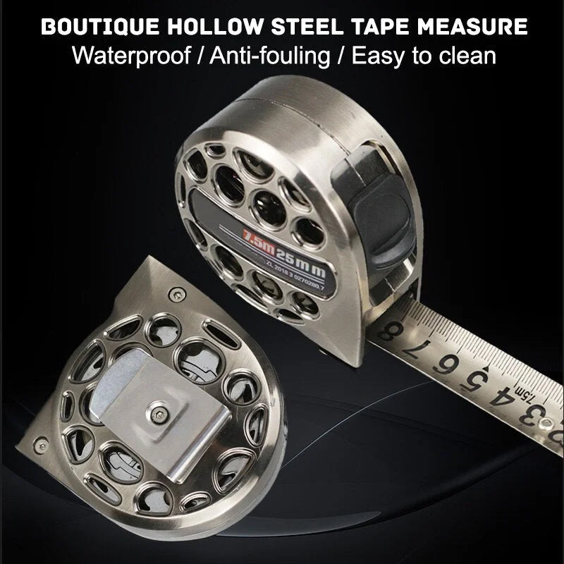 Durable 10m retractable metric measuring tape with stainless steel blade, perfect for home improvement