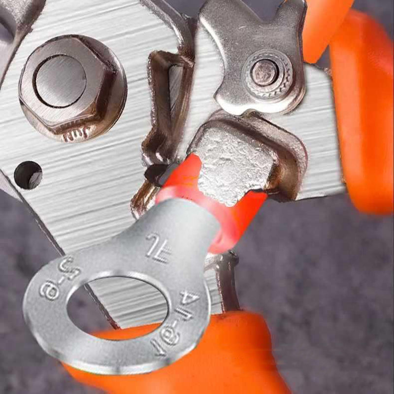 Detailed view of the wire cutting section of the multi-functional electrician hand tool