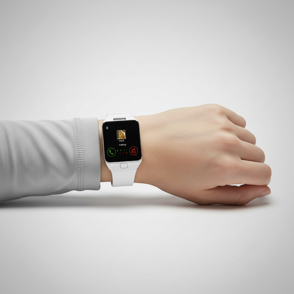 Sleek Pulseon unisex smartwatch with rectangular display. Digital watch for calls, notifications & fitness.