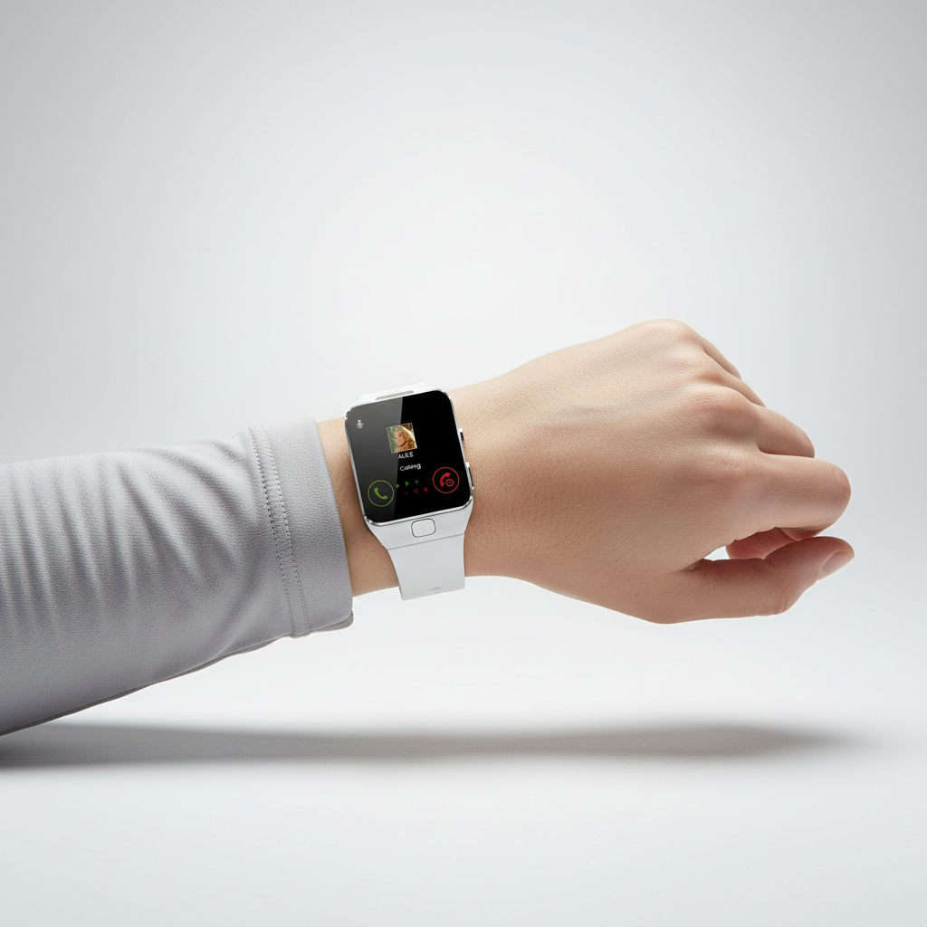 Unisex Pulseon Smartwatch: advanced fitness tracking, phone calls & notifications on a rectangular digital screen.