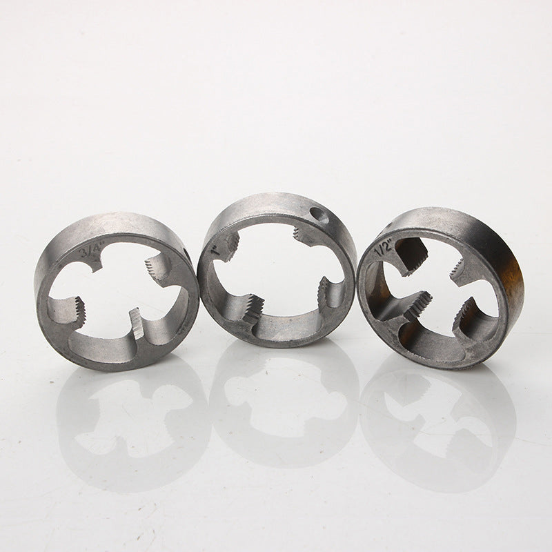 High-quality threading dies for PVC pipes, essential for creating secure plumbing connections