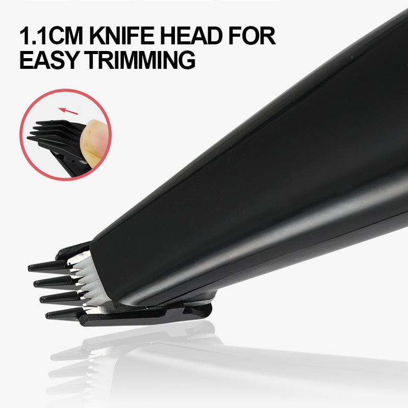 Ergonomic pet grooming clipper for dogs, quiet wireless design for stress-free animal care