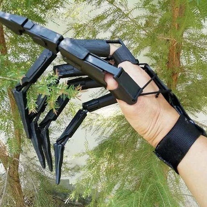 Articulated skeleton hand gloves, perfect for Halloween costumes, spooky events, and horror props