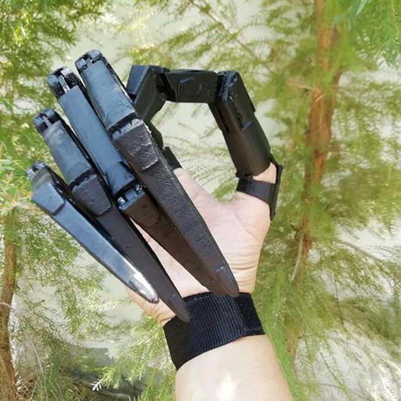 Realistic articulated skeleton gloves, a must-have Halloween costume prop for a spooky transformation