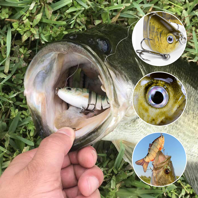 Realistic fishing lures set, lifelike swimbait for predator fish, ideal for freshwater & saltwater angling.