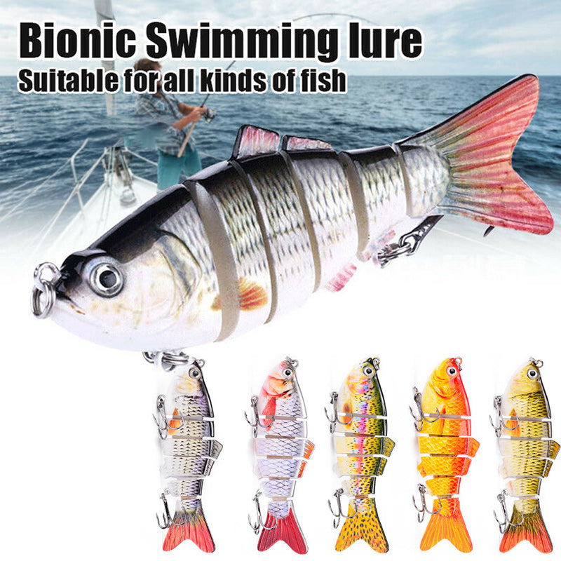 Colorful fishing lures set with bionic swimbaits, designed for effective predator fish angling.
